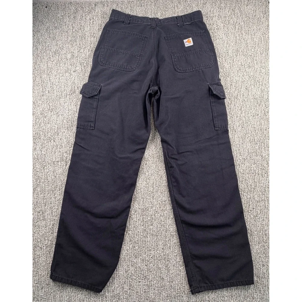 Carhartt Cargo Pants Men 33(30)x32 Black FR Flame Resistant Original Fit FRB240- - Picture 5 of 9